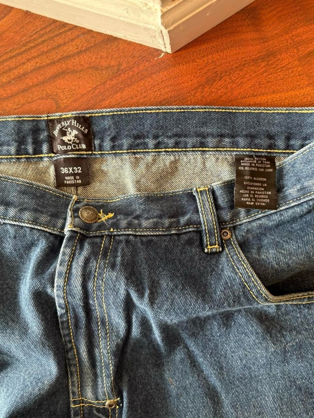 Beverly Hills Polo Club Men’s Relaxed Blue Denim Jeans - Picture 8 of 9